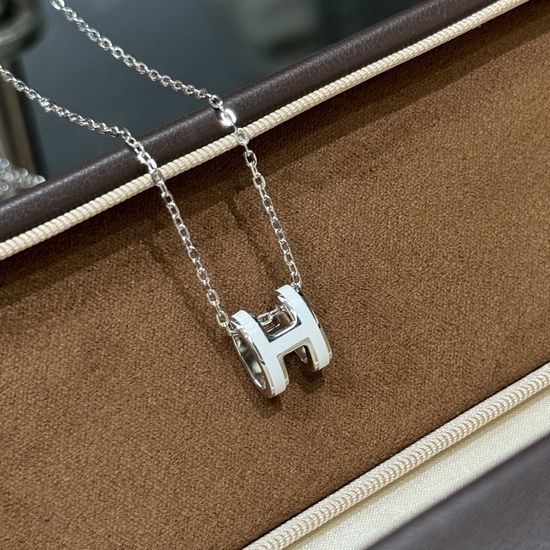 Hermes Classic Enamel Pendant Necklace