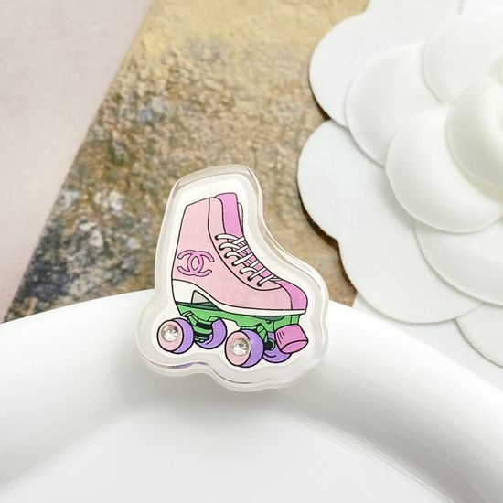 Chanel Cute Ice Skate Shape Brooch