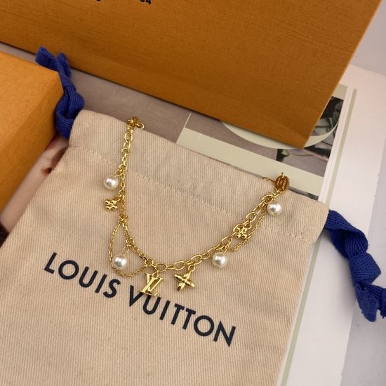 Louis Vuitton LV Green Bead Tassel Adjustable Bracelet