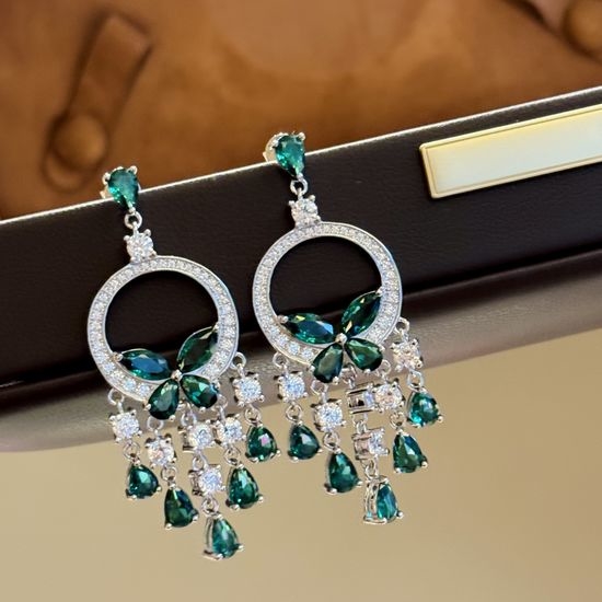 Polo Ralph Lauren Five Tassel Square Diamond Earrings