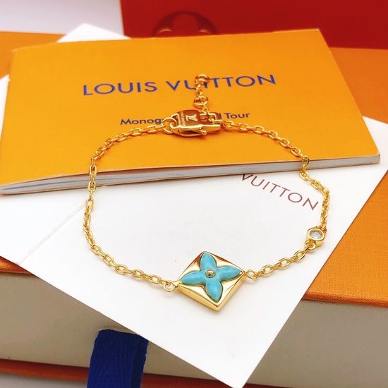 Louis Vuitton LV Rhombus Blue Mother-of-pearl Bracelet