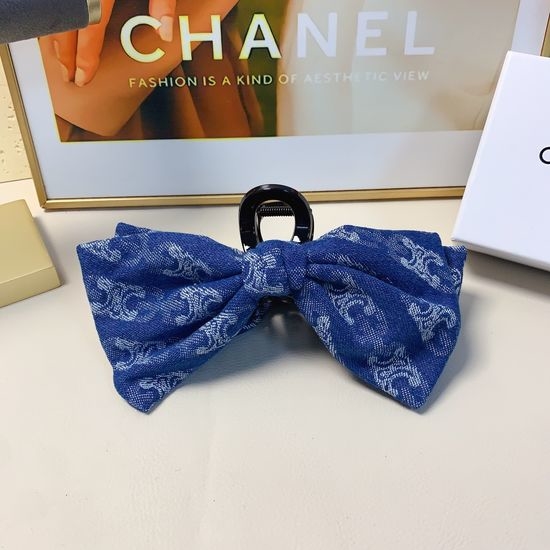 Celine Bowknot Denim Hair Claw Clip
