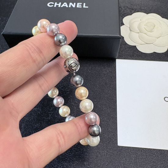 Chanel Mixed Color Pearl Beaded Bracelet