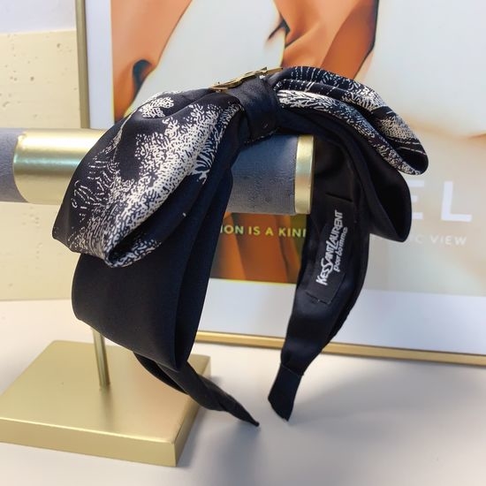 Yves Saint Laurent YSL Satin Bow Decorated Hair Hoop