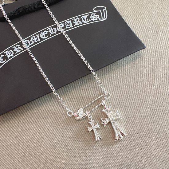 Chrome Hearts Vintage Classic Engraved Pendant Necklace