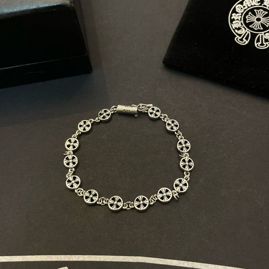 Chrome Hearts Vintage Floral Cross Bracelet