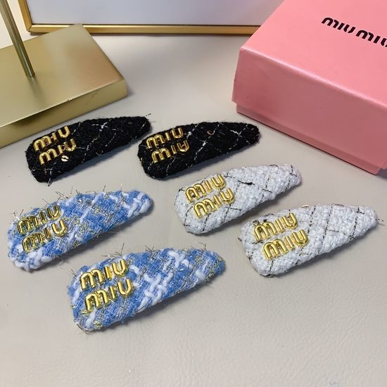 Miu Miu Woolen Fabric Hair Clips