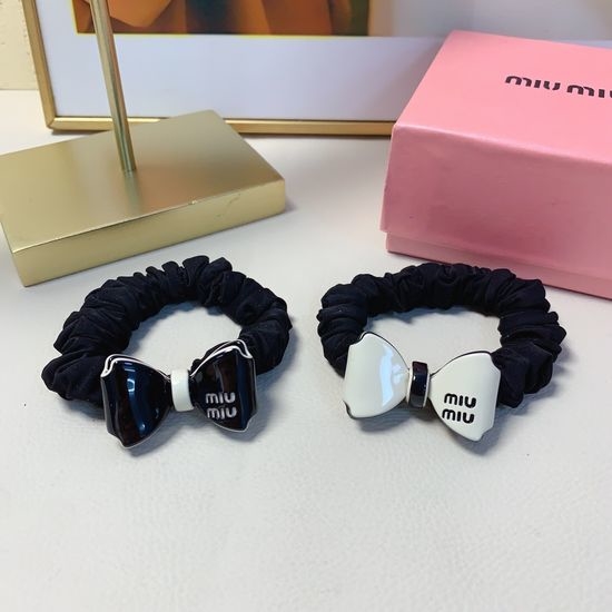 Miu Miu Acrylic Bow Hair Scrunchie