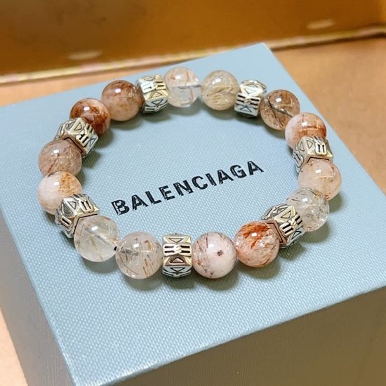 Balenciaga Vintage Rock Style Crystal Bracelet