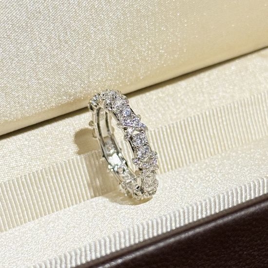 Tiffany & Co. Sixteen Diamond Crossover Ring