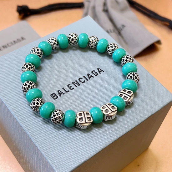 Balenciaga Natural Stone Bracelet Retro Style Accessory
