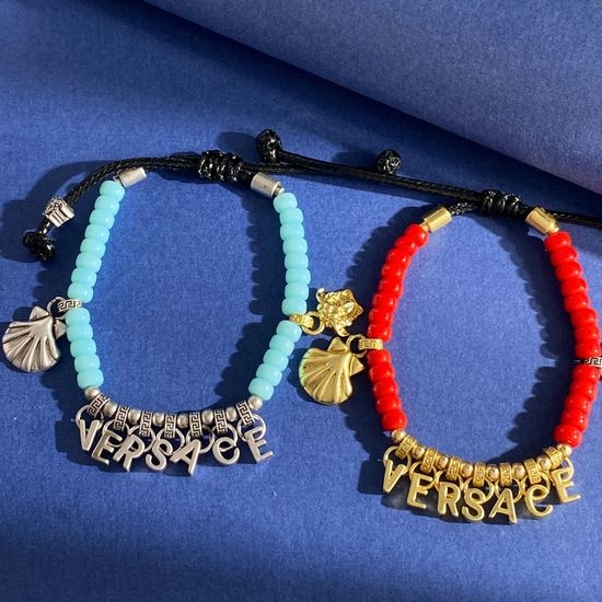 Versace Vintage Tassel Beaded Bracelet