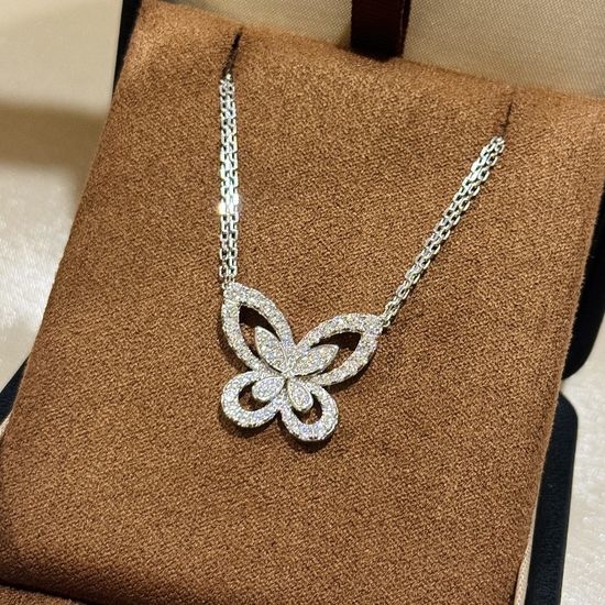 Graff Double Chain Butterfly Necklace