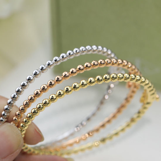 Van Cleef & Arpels VCA Beaded Edge Bangle Bracelet