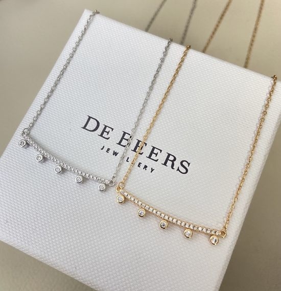 De Beers Classic Inlaid Pendant Necklace
