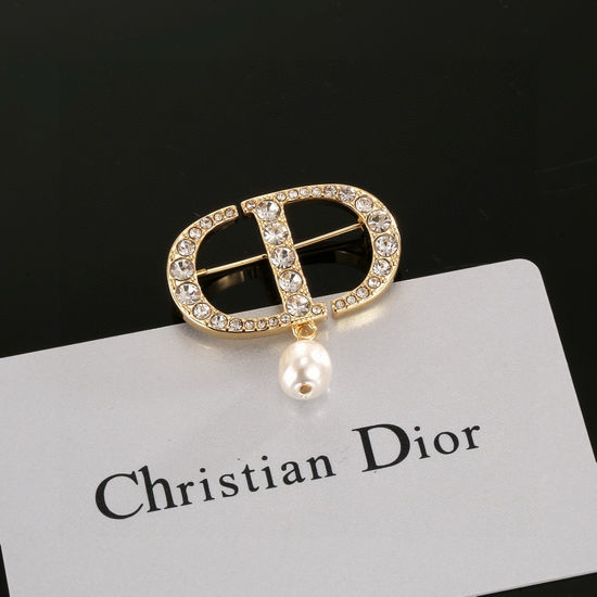 Christian Dior CD Delicate Classic Logo Brooch