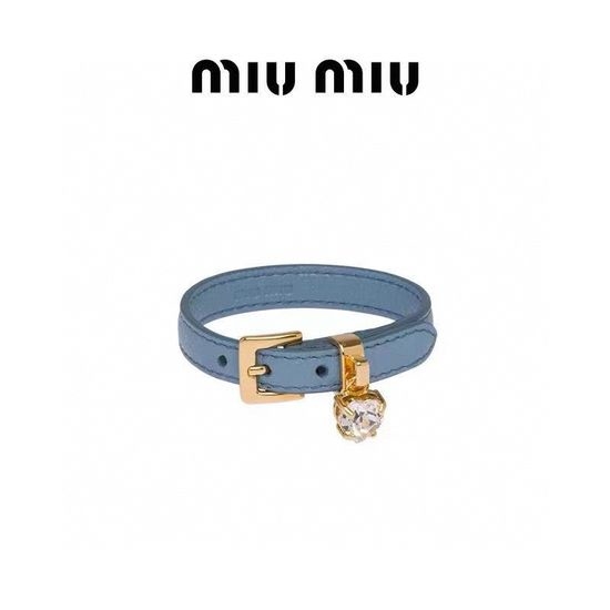 Miu Miu Genuine Leather Elegant Bracelet