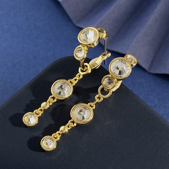 Swarovski Rhinestone Hoop Dangle Drop Earrings
