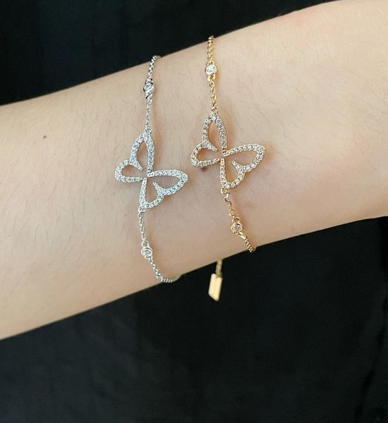Messika Hollow Butterfly Charm Bracelet