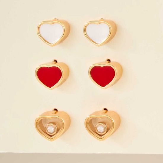 Chopard Mini Heart Shape Stud Earrings