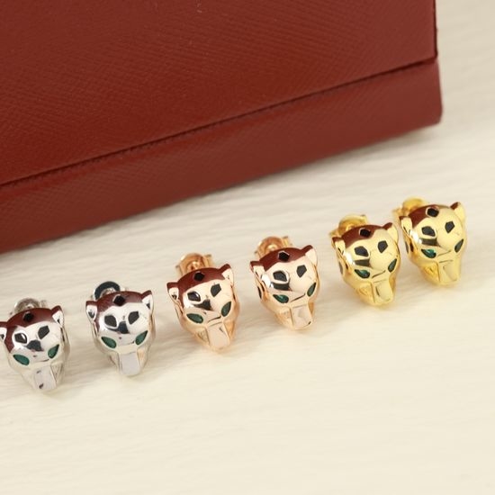 Cartier Leopard Design Stud Earrings