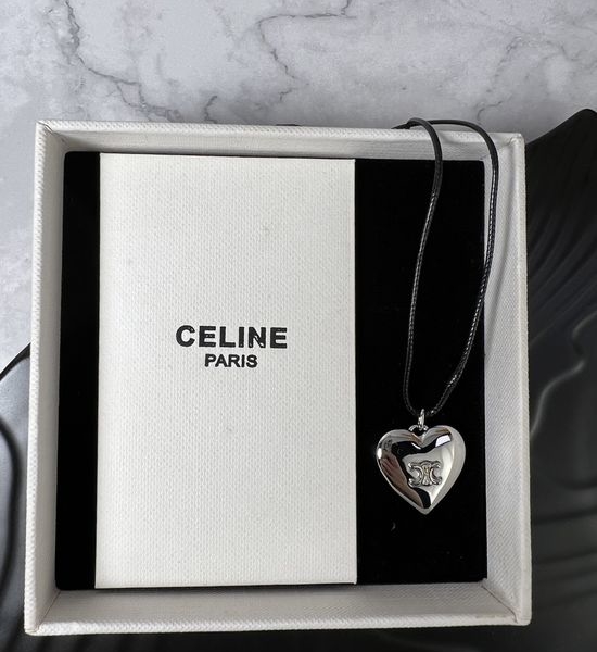 Celine Heart Shaped Pendant Necklace