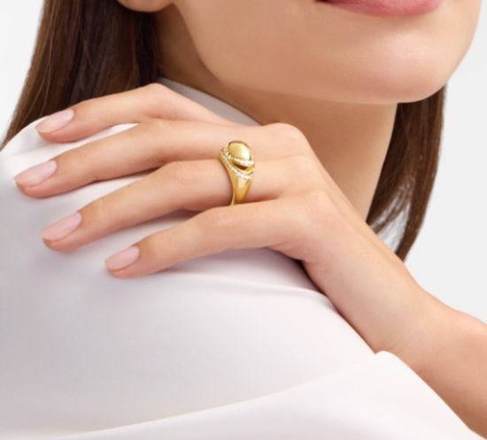 Bvlgari Gold Bean Smooth Simple Ring