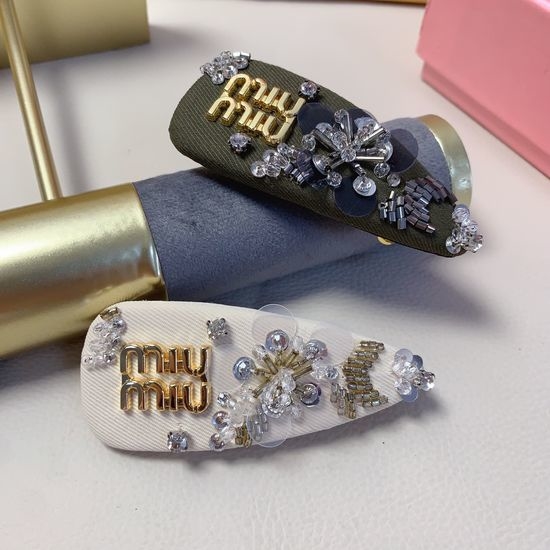 Miu Miu Handmade Beaded Hair Clip