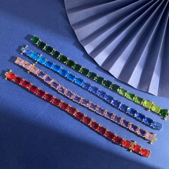 Swarovski Gradient Crystal Geometric Bracelet