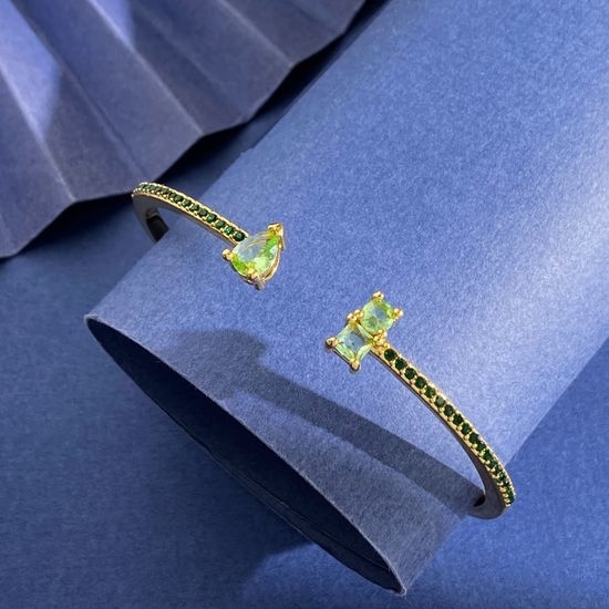 Swarovski Green Diamond Open Bangle