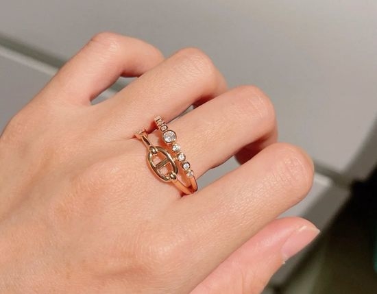 Hermes Classic Double Hoop Ring
