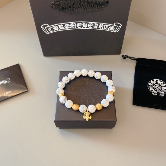 Chrome Hearts Classic Vintage Cross Bead Bracelet