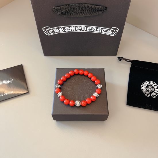 Chrome Hearts Classic Vintage Cross Bead Bracelet