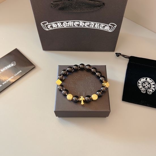 Chrome Hearts Classic Vintage Cross Bead Bracelet