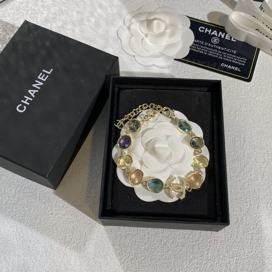 Chanel Crystal Bracelet Elegant Classic Jewelry