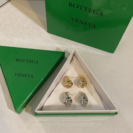 Bottega Veneta BV Carved Heart Shape Polished Earrings