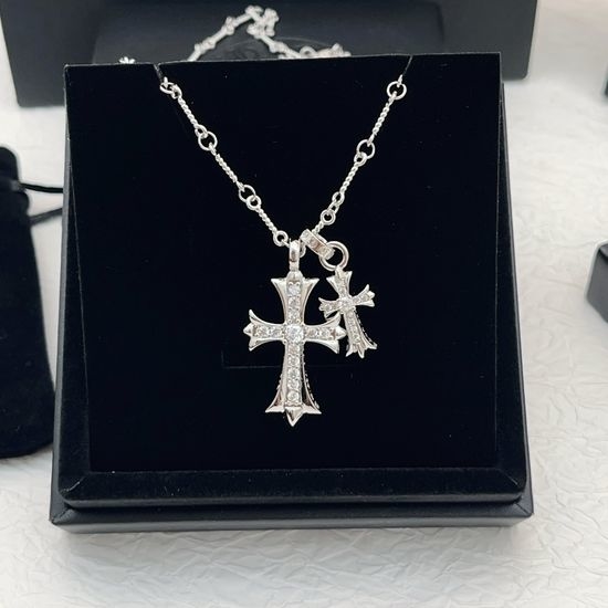 Chrome Hearts Chrome Hearts White Diamond Cross Necklace