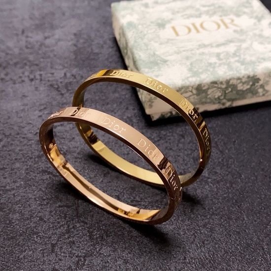 Christian Dior CD Minimalist Two Tone Stackable Bangle