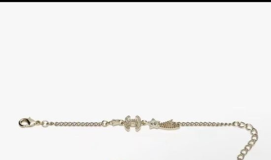 Chanel Rhinestone Star Chain Bracelet