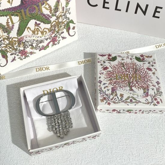 Christian Dior CD Brooch Exquisite Craft Luxury Style Accessory