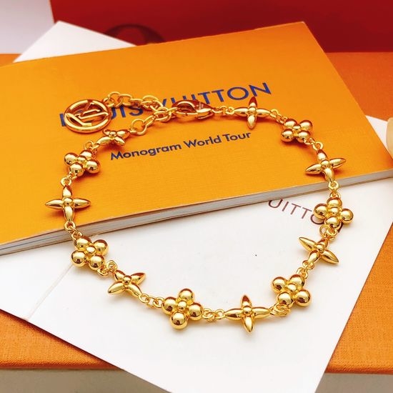Louis Vuitton LV Smooth Surface Brass Bracelet
