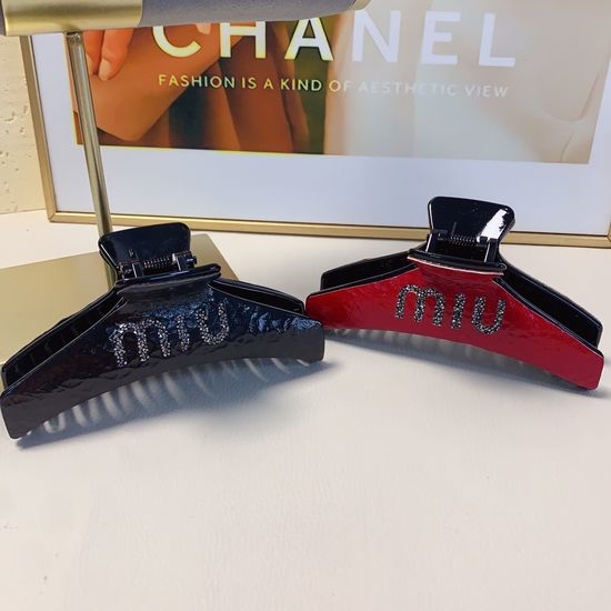 Miu Miu Patent Leather Hair Claw Clip