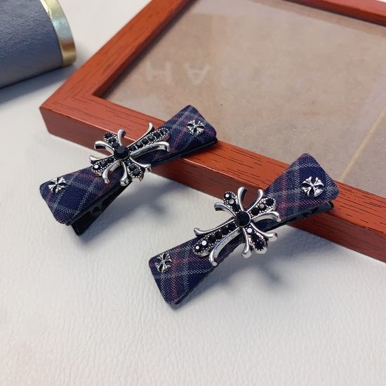 Chrome Hearts Fashion Side Hair Clip Pair
