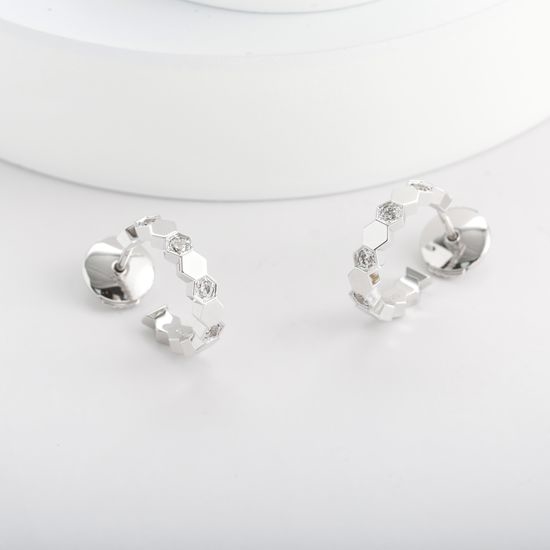 Chaumet Honeycomb Diamond Stud Earrings