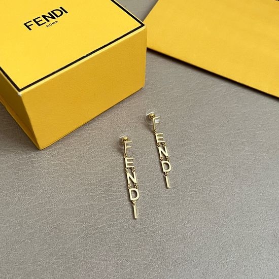 Fendi Elegant Simple Stud Earrings Daily Wear Accessory