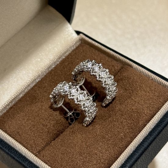 Van Cleef & Arpels VCA Vintage Rhombus Clover Earrings