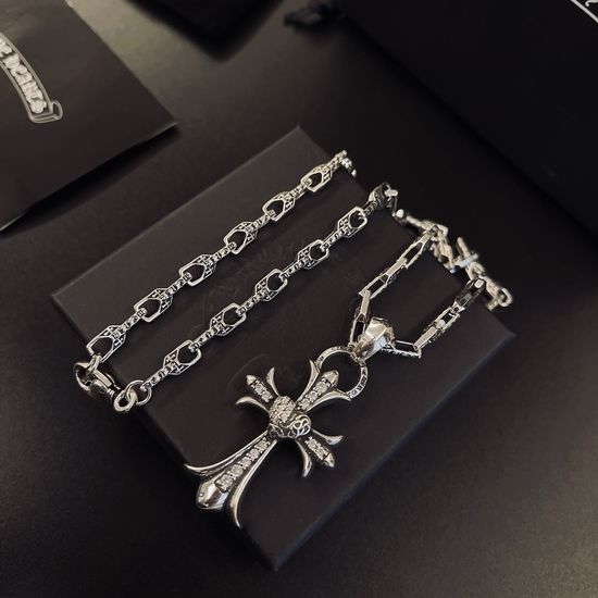 Chrome Hearts Retro Distressed Style Necklace