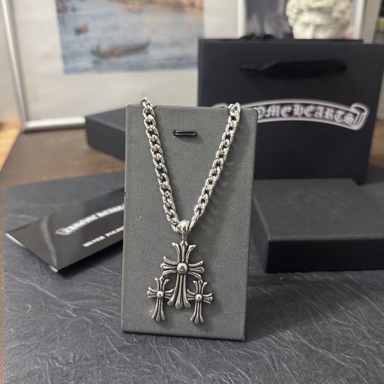 Chrome Hearts Delicate Versatile Necklace Bracelet Set