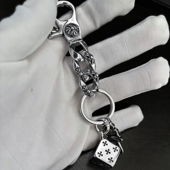 Chrome Hearts Vintage Sword Dice Cross Keychain Accessory