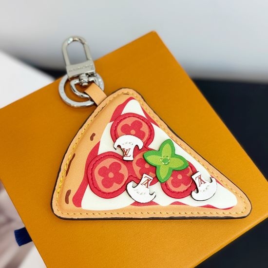 Louis Vuitton LV Pizza Shape Bag Charm Keychain